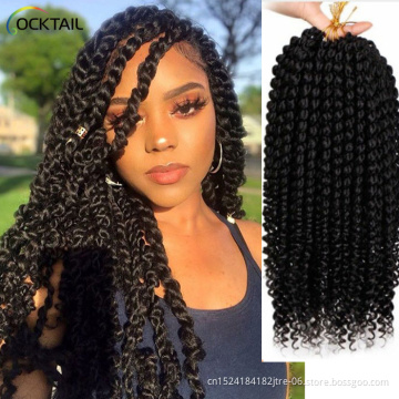 Japanese Kaneka fiber african nature yaki jumbo twist braids loops, long pre looped passion twist hair braids for africa
